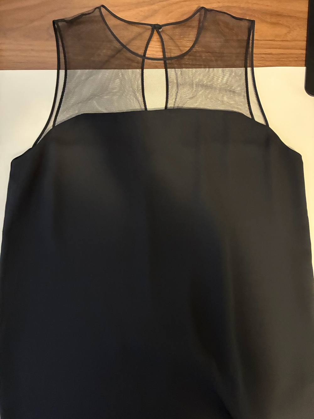 Babaton Black Strapless Dress with Mesh Insets
